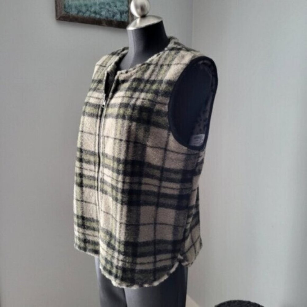 YEST Reversible Plaid/Leopard Print Vest NWT Sz 6